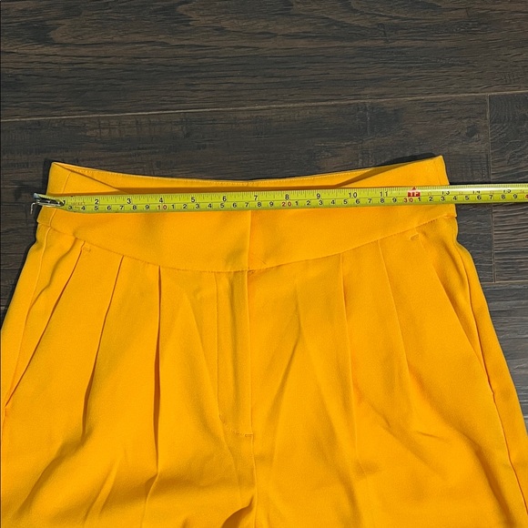 Express High-Waist Pleated Trousers in Bright Orange - Picture 11 of 14